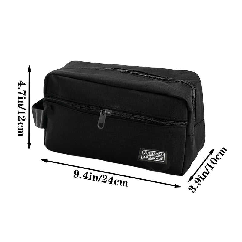 Durable Oxford Makeup Storage Pouch Waterproof Hand‑held Travel Toiletry Bag Multi‑pocket Cosmetic Organizer For Trip