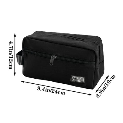 Durable Oxford Makeup Storage Pouch Waterproof Hand‑held Travel Toiletry Bag Multi‑pocket Cosmetic Organizer For Trip