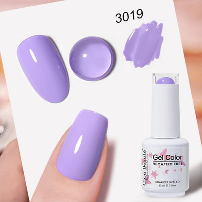 Clou Beaute 15ml Nail Gel Polish Vernis Semi Permanent UV Soak off Varnish Tpo Free Nail Polish Nail Art Gel Lacquer