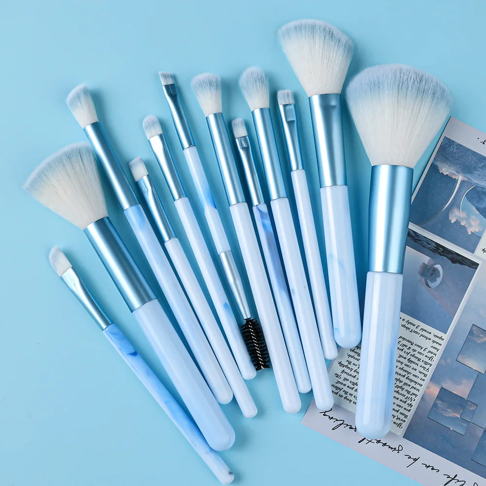NEW 12PCS Makeup Brushes Set Soft Fluffy Eyeshadow Foundation Blush Powder Blending Christmas Gift Female Cosmetics Beauty Tools