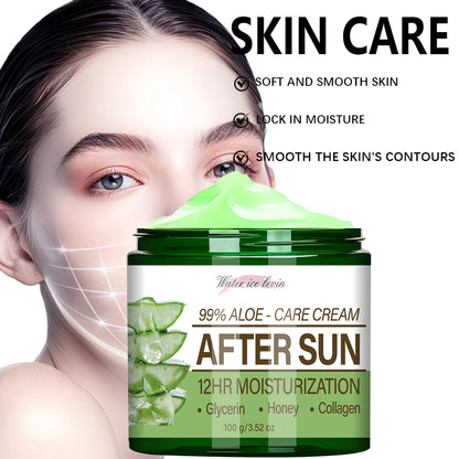 99% Aloe Vera After Sun Cream, 12HR Moisturizing with Collagen & Glycerin