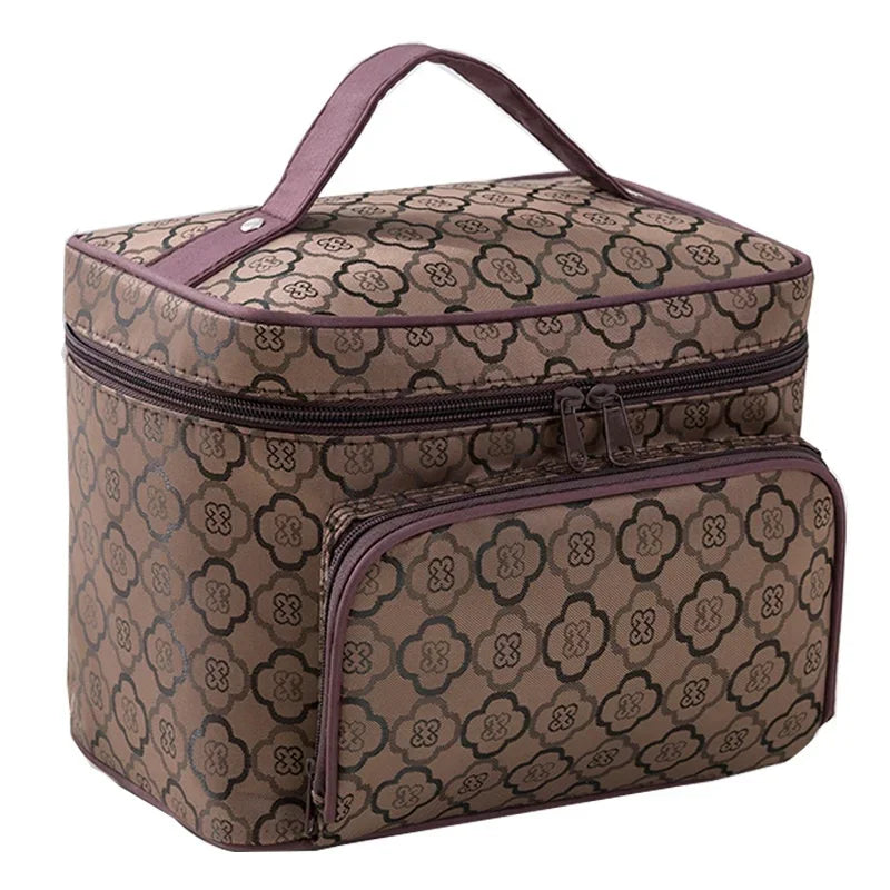 Brand Design New Large Capacity Flower Cosmetic Bag Zipper Cosmetic Box Storage Organizers Travel Toiletry Makeup Bag SZL806