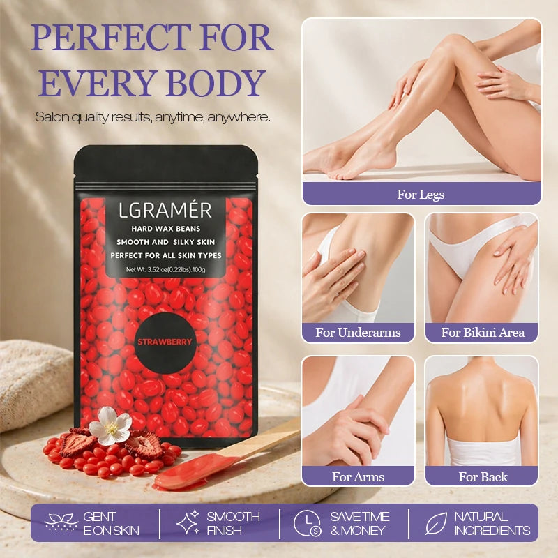 100g/200g/400g Multi Scent Hard Wax Beans Gentle Painless Hair Removal No Irritation Depilatory Hot Film Wax For Full Body