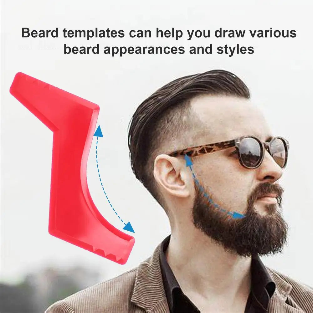 Men Razors Beard Shaving Tool Kit Man Styling Template Stencil Whiskers Comb Beard Pencil Hair Removal