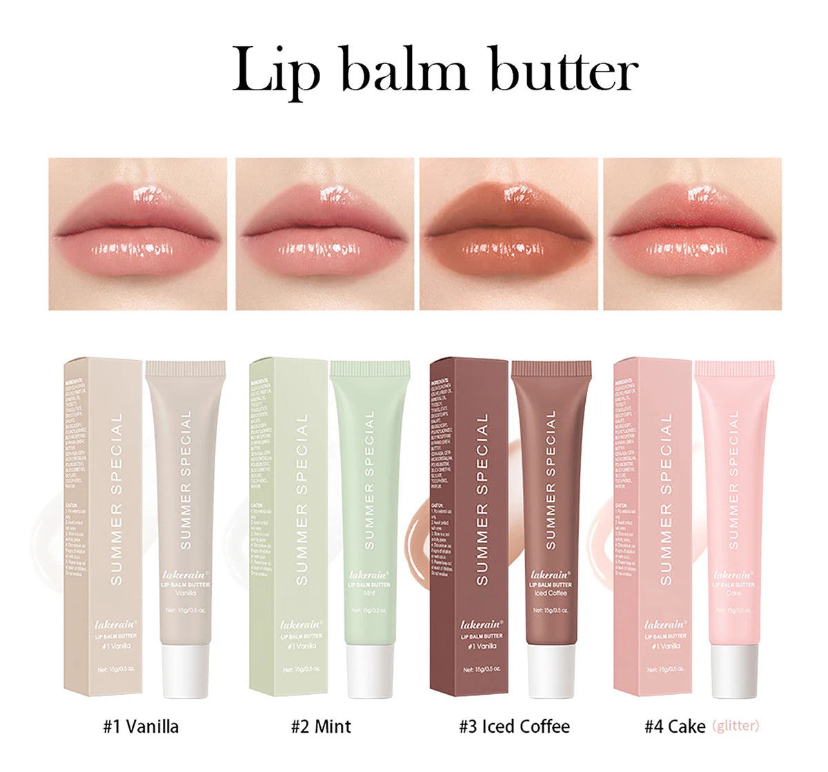 5 Colors Hydrating Lip Stain Lip Balm Plumping Lip Oil Glossy Lip Glaze Stick Moisturizing Lip Cosmetic Christmas Gift For Women