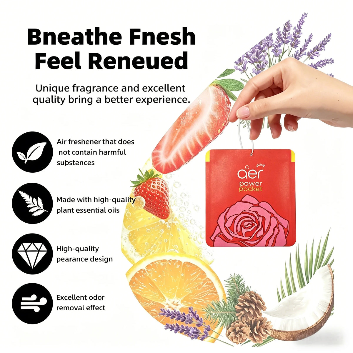 5-20pcs Rose Air Freshener, 30 Days Fragrance, Car & Home Deodorizer, Ideal for Bathroom Wardrobe & Birthday Gifts