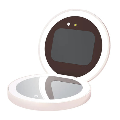 TJMIR UV Smart Sunscreen Mirror Portable LED Makeup Mirror with UV Detection & Sunscreen Testing
