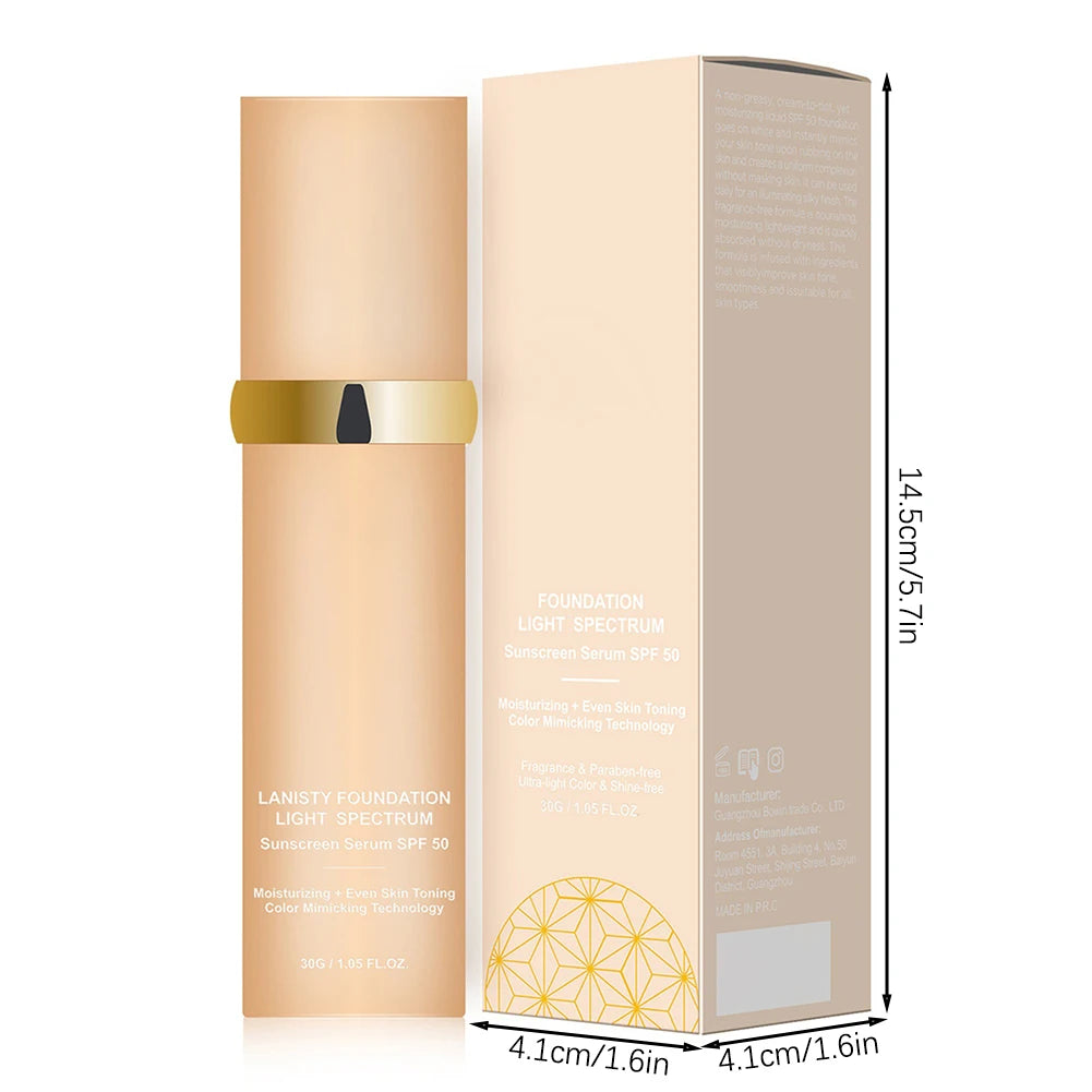 4 In 1 Color-Changing Spf50 Sunscreen Concealer Natural Base Makeup Retention Foundation For Female Woman Cosmetic Moisturizer