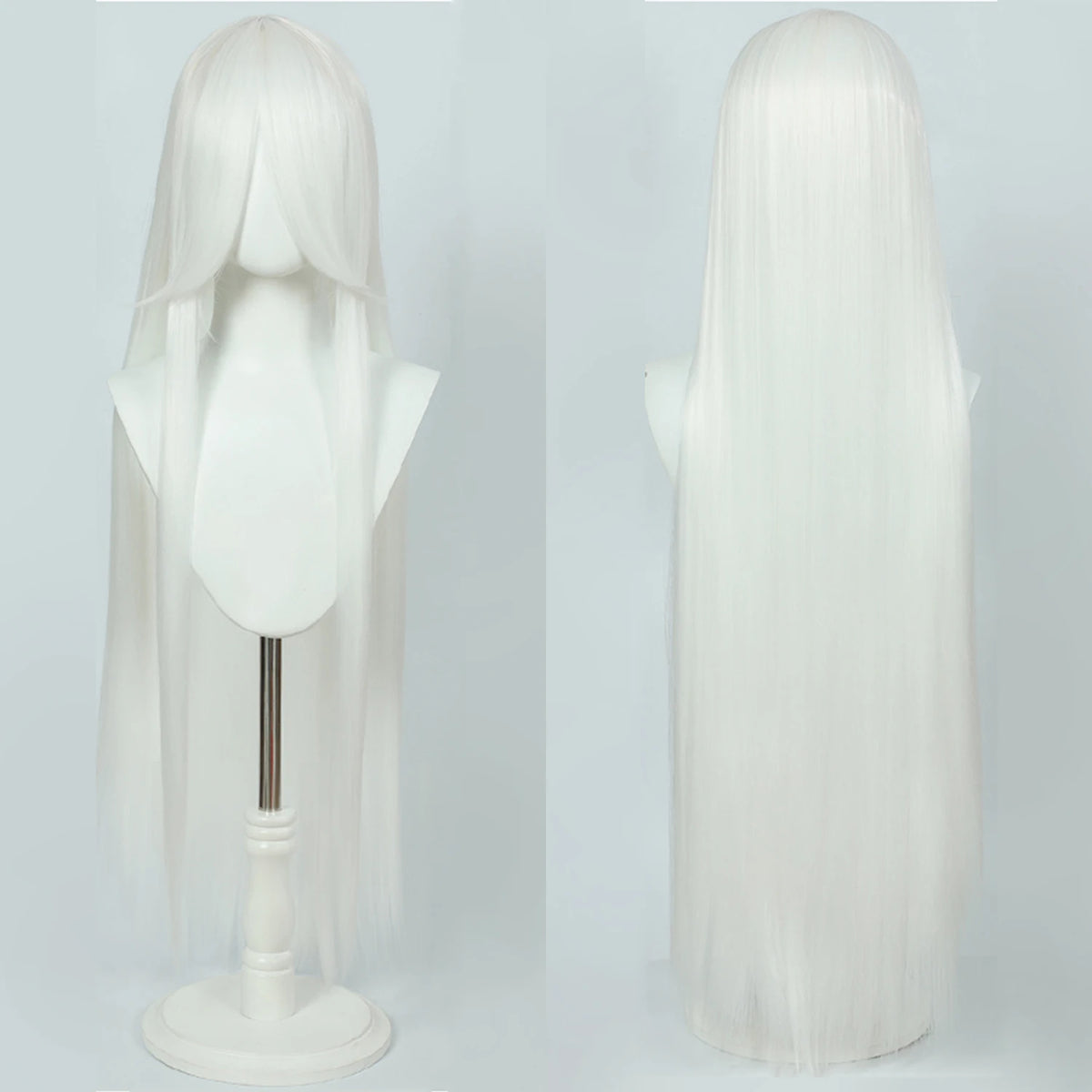 100CM Long Straight Wig With Bangs Synthetic Cosplay Wig For Women Pink Purple Cosplay Wigs for Party For Halloween
