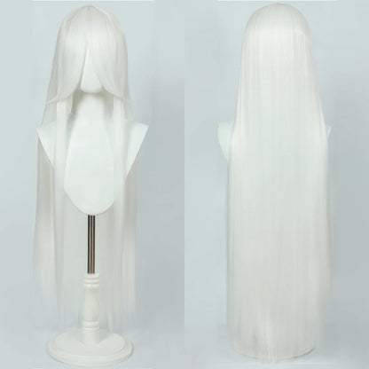 100CM Long Straight Wig With Bangs Synthetic Cosplay Wig For Women Pink Purple Cosplay Wigs for Party For Halloween