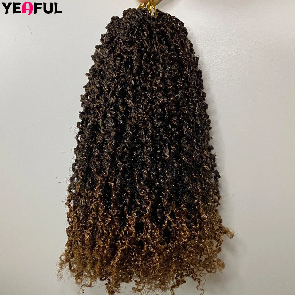 1-6 Packs Yanky Twist Crochet Hair 12"Pre-twisted Natural Black Kinky Mini Spring Twist Small Curly Senegalese Twist Hair Braids