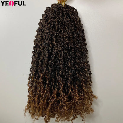 1-6 Packs Yanky Twist Crochet Hair 12"Pre-twisted Natural Black Kinky Mini Spring Twist Small Curly Senegalese Twist Hair Braids