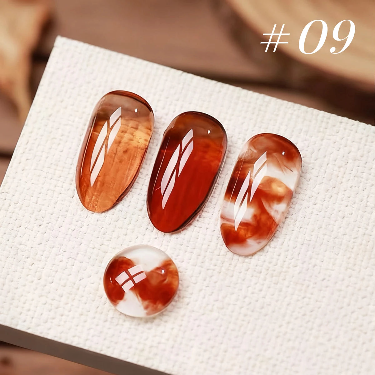 10ML 1-9pcs Hot Selling Water Blurred Clear Brown Nails Jelly Nail Polish Whitening Leopard Nails Black Green Nails