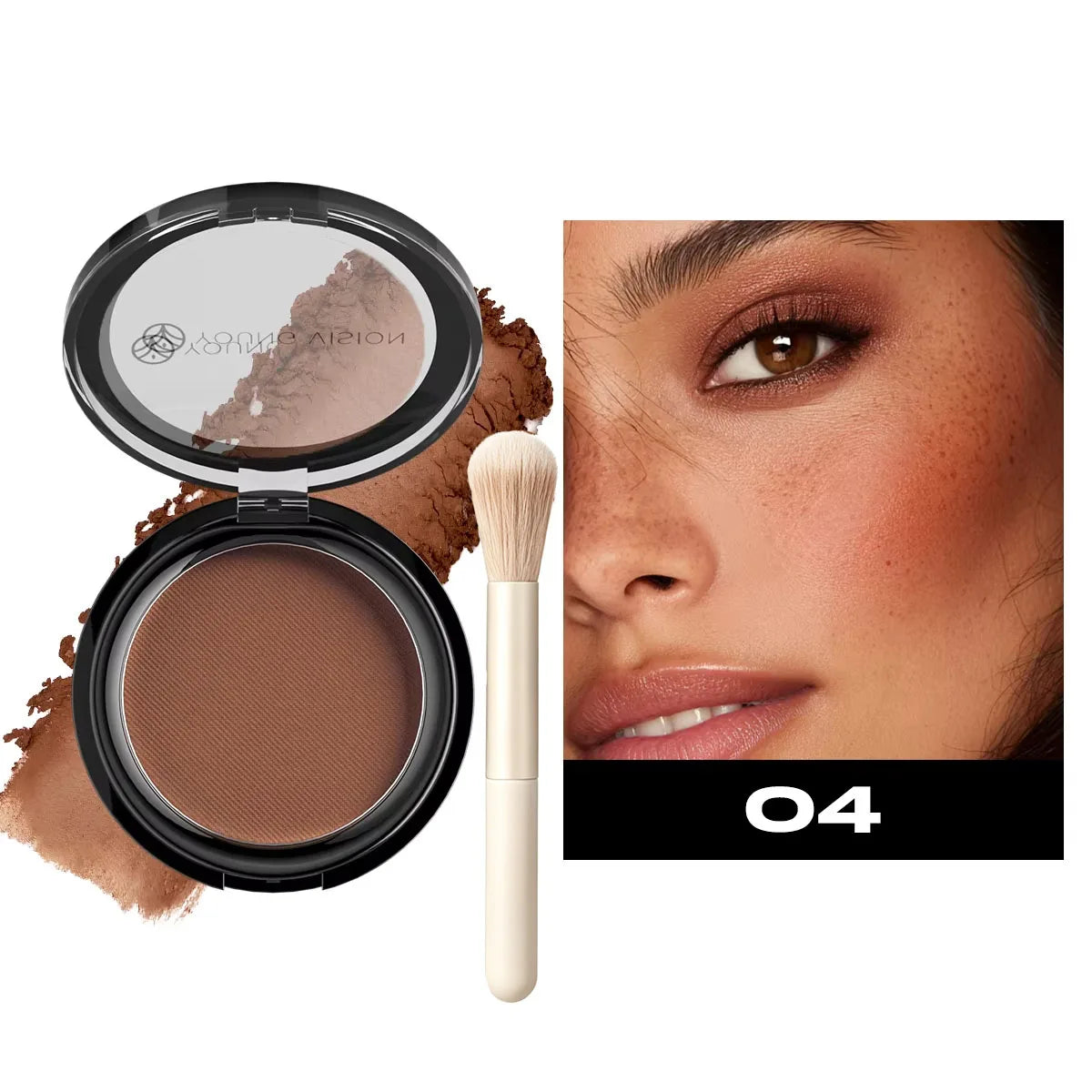 Professional Matte Contour Powder Palette - Long-Lasting Bronzer & Highlighter Makeup Kit for 3D Face Shaping,
