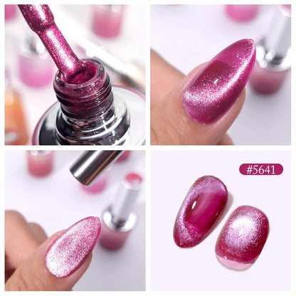 10ml Venalisa Hema Free TPO Free Gel Nail Polish Christmas New Year Soak Off Glitter Red Colors Cat Eye Magnet Nail Gel Polish