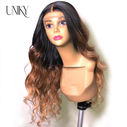 Body Wave 13x4 Lace Front Ombre Wig Human Hair Wig For Women Brazilian 13X4 Blonde Lace Frontal Wig On Sale Clearance 32 34inch