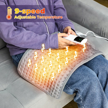 Home Electric Heating Pad Back Shoulder Office Winter Warming Blanket 9 Heat Thermal Mat Abdomen Period Menstrual Belt Winter Warm US Plug 100V-130V