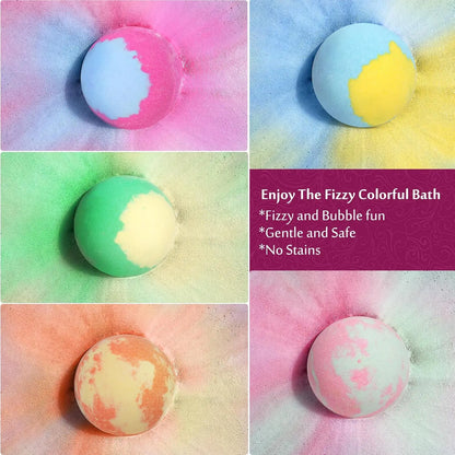 1/4/6/12pcs Bath Bombs Set with Surprise Toys Inside Natural Organic Bubble Bath Fizzies Balls Gift for Holiday Gift Set