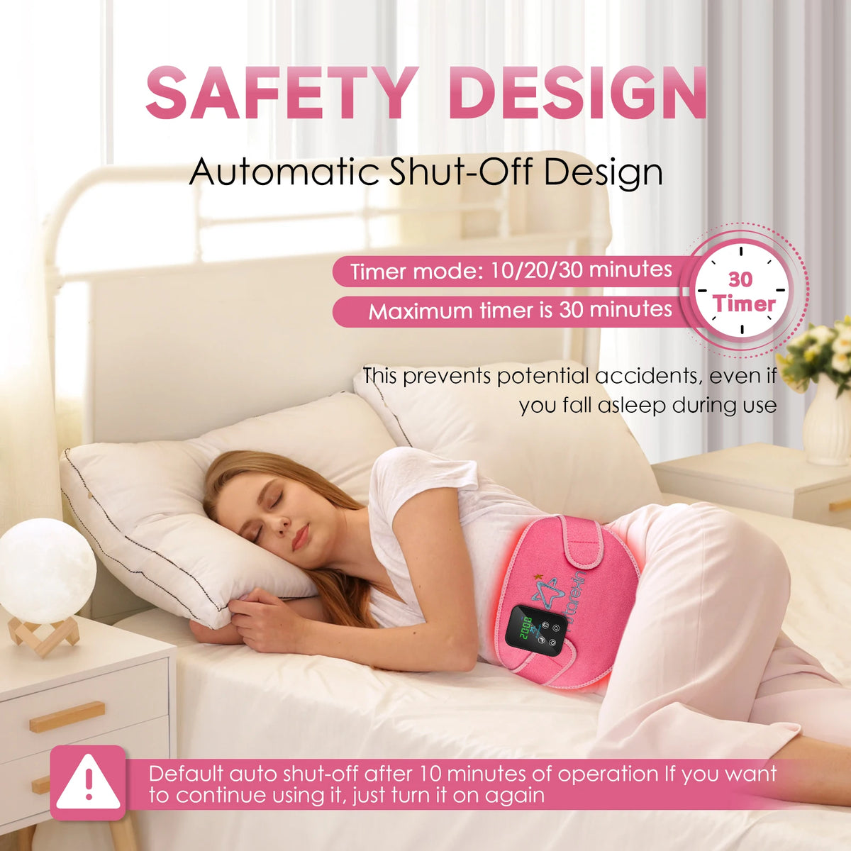 Astarexin 156 LEDs Red Light Infrared Therapy Menstrual Belt, Heating Pad for Period Cramps, Waist & Abdomen Pain Relief