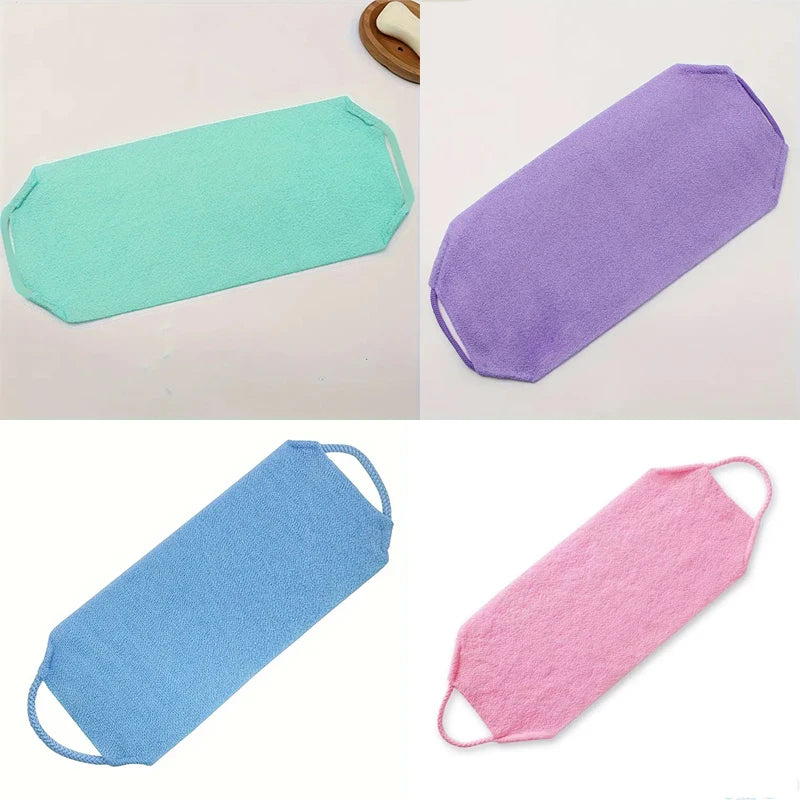 1/2pcs Sheet Exfoliating Bath Towel Bath Stretchable Back Full Body Scrub Towel Super Absorbent Scrub Towel Bathroom Supplies