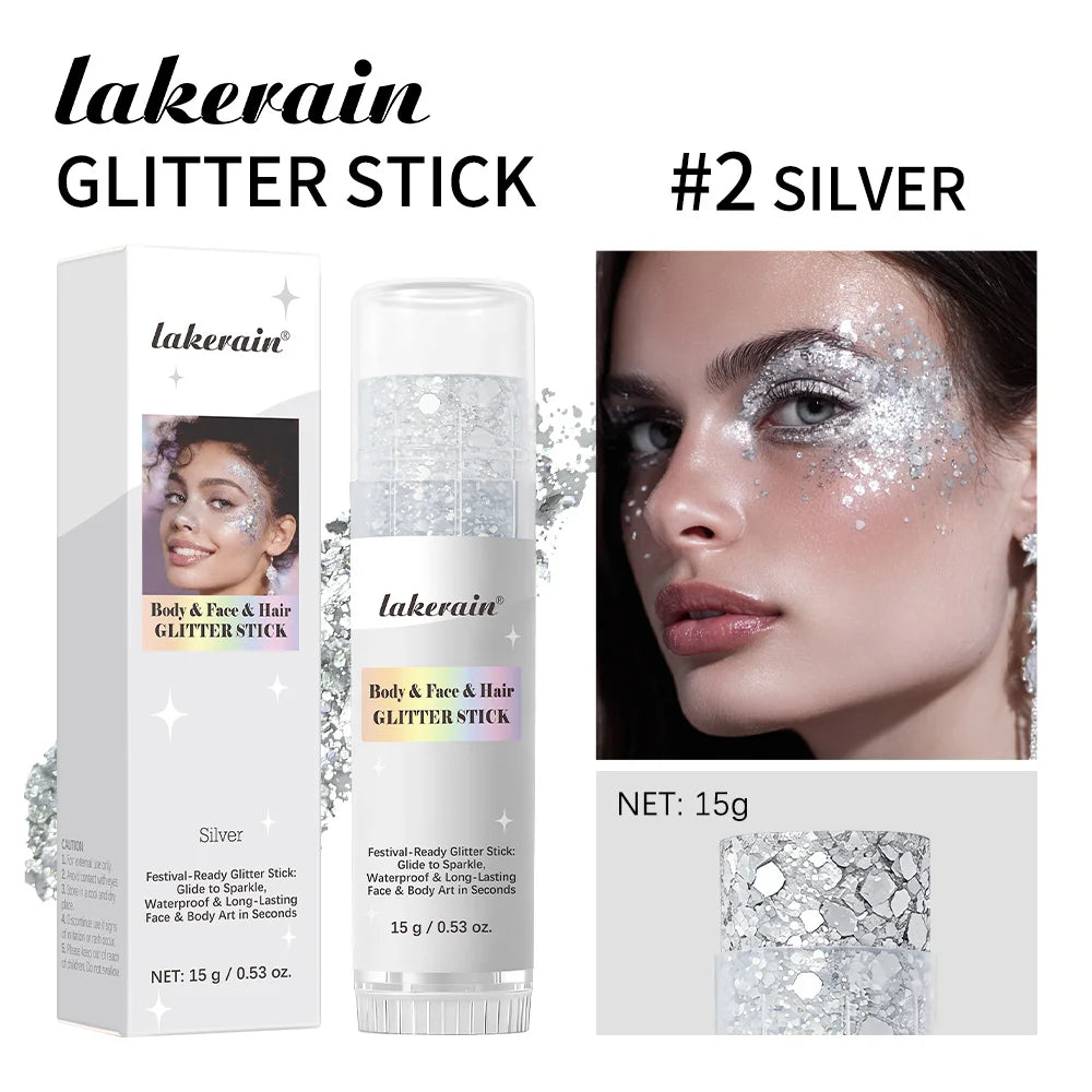 Christmas Cold Tone Eye Makeup Set Gel Glitter Stick Eyeliner Pencil Mascara Waterproof Long Lasting Smudge Proof for Party Gift