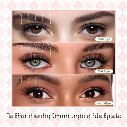 Marks Future Self-Adhesive Eyelashes Are Thick and Curled for Big Eyes, Suitable for Makeup, Balls, Parties, and Are Beginner-Friendly, Enhancing Your Look.