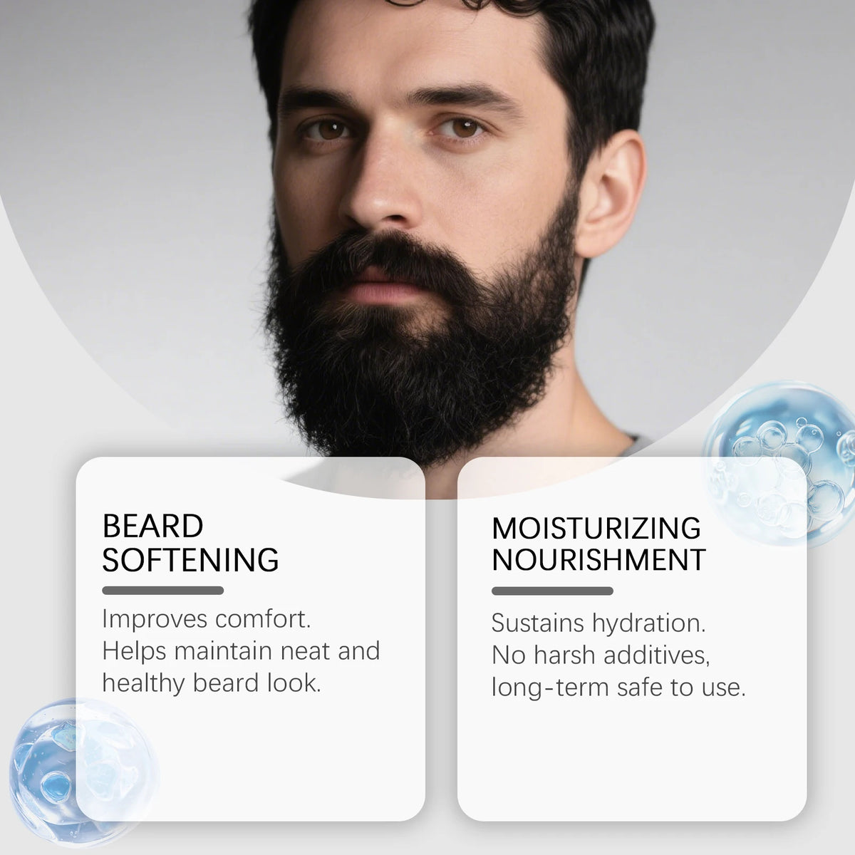 Rosemary Beard Care Essential Oil for Men's Thick Soft Smooth Nutritious Beard Oil Beard CareSoftening Styling Non-Greasy
