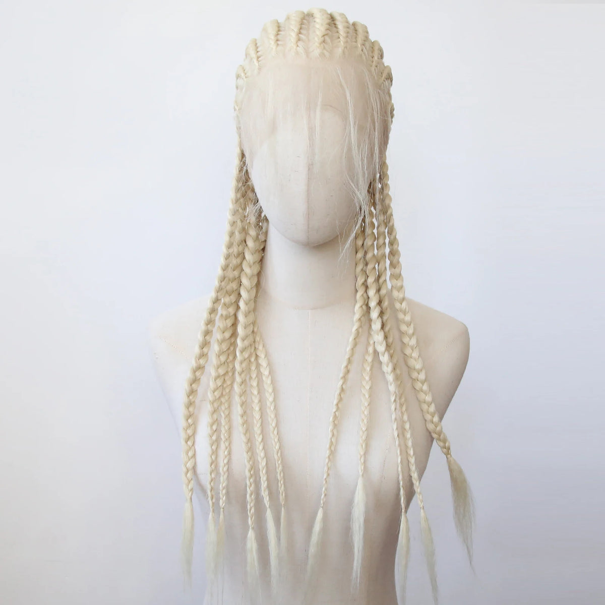 Black Braided Wigs Synthetic Full Lace Wig Glueless Full Lace Synthetic Wig Heat Resistant Fiber Wig for Women Daily Wear