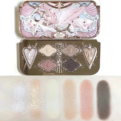 Flower Knows SWEETIE BEAR COLLECTION 6-Color Eye Shadow Palette Makeup Long Lasting Matte Shimmer Finish Eyeshadow Powder