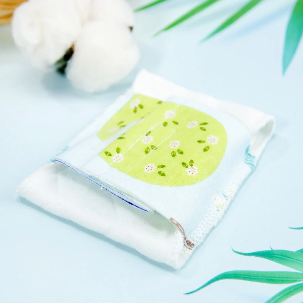 2PCS 19CM Reusable Daily Pads Menstrual Sanitary Pads Waterproof Panty Liner Super Thin 100% Cotton Feminine Hygiene Pads