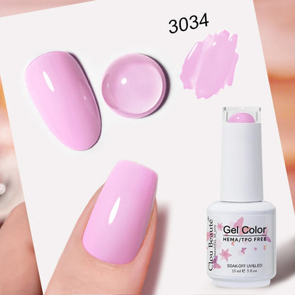 Clou Beaute 15ml Nail Gel Polish Vernis Semi Permanent UV Soak off Varnish Tpo Free Nail Polish Nail Art Gel Lacquer