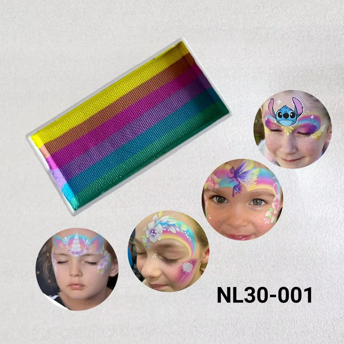 30g Water Based Rainbow Split Cake Face Painting Makeup Pastel UV Aqua Eyeliner for Body Art Party Halloween Christmas