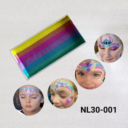 30g Water Based Rainbow Split Cake Face Painting Makeup Pastel UV Aqua Eyeliner for Body Art Party Halloween Christmas