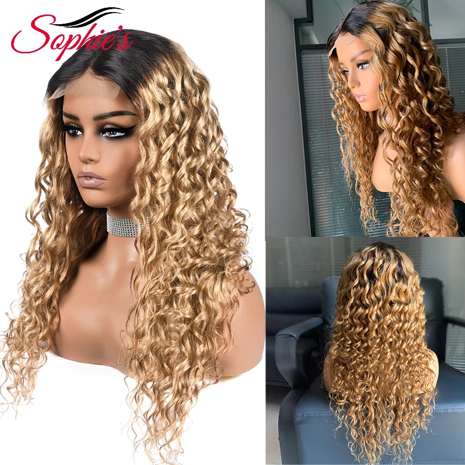 Sophies 4*4 Lace Closure Human Hair Wigs 99J Color 180% Density Loose Wave Wigs For Women Brazilian Hair Remy Hair 14-28 Inches