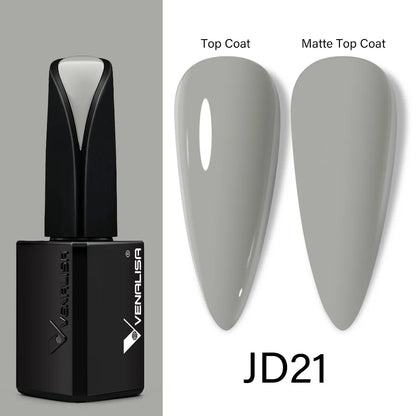Venalisa15ML Silky Matte TPO FREE Topcoat No Cleaning Nail Lacquer Full Coverage Long Lasting Gorgeous Color Nail Varnish