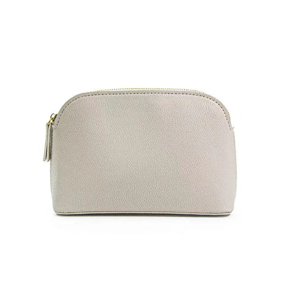 Customized Letters PU Leather Cosmetic Storage Bag Classic Simple Atmosphere Solid Color Make Up Bag Advanced Zipper Wash Bag