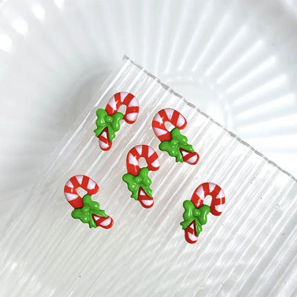30PCS 3D Cartoon Santa Claus Elk Nail Charms Cute Snowman Dot Christmas Socks Nail Art Decorations for DIY Christmas Style Nails