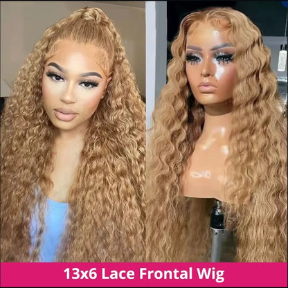 27 Honey Blonde Wig Human Hair 13x6 Hd Lace Frontal Wig Deey Wave Lace Front Wig 13x4 Honey Blonde Human Hair Wigs  250 Density