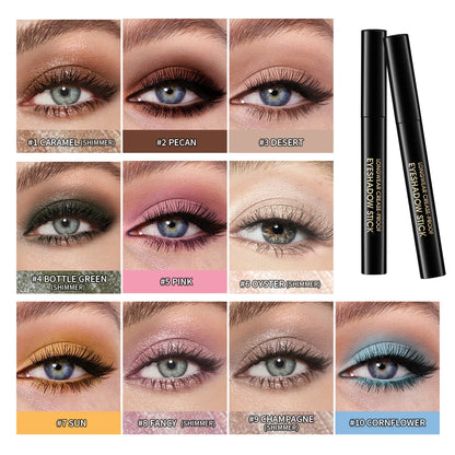 Eyeshadow Stick Highlighter Brightening Pen with Pearly Glitter & Matte Finish Shadow Eyeshadow Pencil Crayon Eyeliner Cosmetic