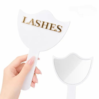 New 1Pcs Precision Makeup Mirror HD Glass Lash Extension Mirror With Handle For Lash Artists & Salon Use