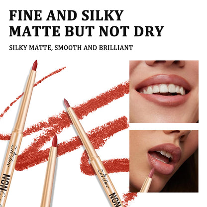 ZaiDoc 3 Colors Lip Liner Pencil Set Long Lasting Waterproof Smudge Proof Smooth Lip Pencil Natural Finish Daily Makeup