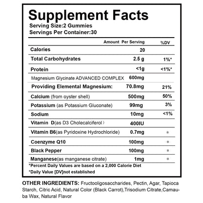 Magnesium Glycinate 600mg Per Serving With Black Pepper Vitamin D3 B6 Supports Normal Muscle Joint Nerve Function Nighttime Relaxation And Daily Wellness
