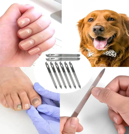 10/20Pcs Metal Nail File,Stainless Steel Nail File with Curved Sharp Pointed Tip Double Sided Manicure Pedicure Toenails Tools