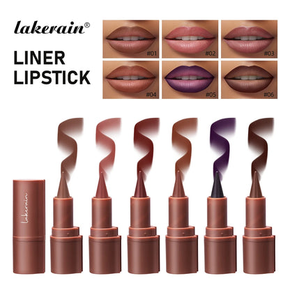 Matte Liner Lipstick Pen Gradient Lip Liner Red Brown Lipsticks Pencil Lasting Waterproof Lip Stick Sexy Women Lip Cosmetics
