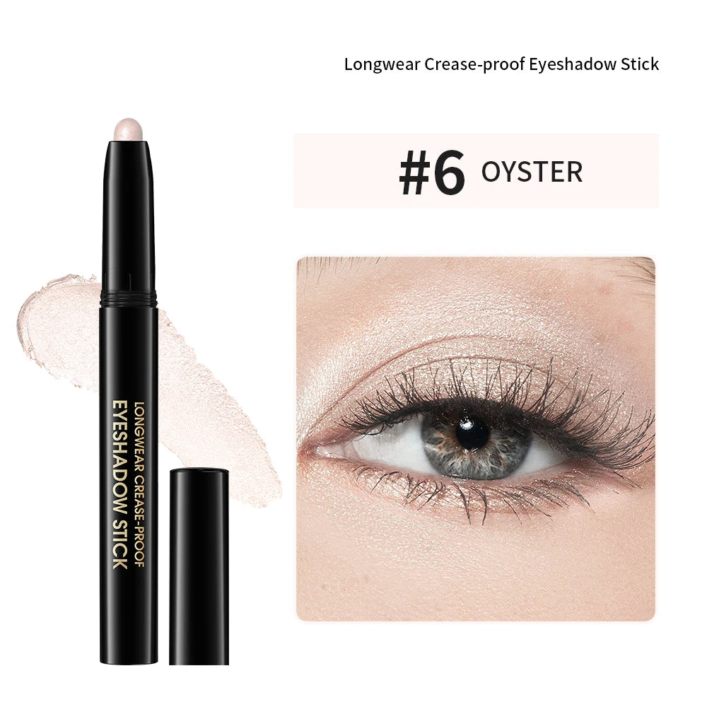 Eyeshadow Stick Highlighter Brightening Pen with Pearly Glitter & Matte Finish Shadow Eyeshadow Pencil Crayon Eyeliner Cosmetic