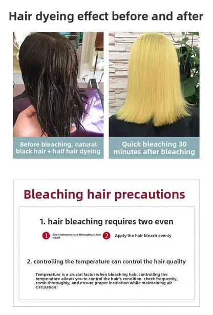 9 Degrees Natural White Gold Fading Paste Tasteless Hair Bleaching Agent Long Lasting Easy to Wash Decolor Cream