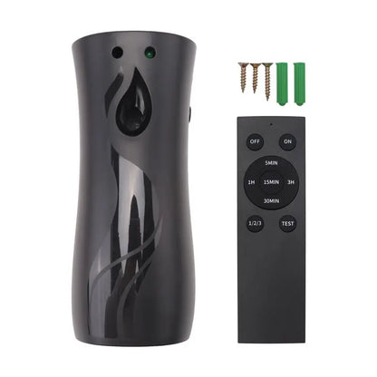A98E-Wall Mountable Standing Aerosol Sprayer Automatic Air Freshener Dispenser With Remote Control Black
