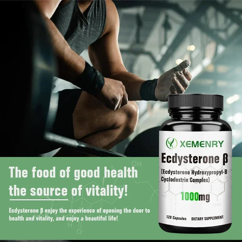 Ecdysterone Capsules - Build Muscle Mass, Promote Fat Burning and Metabolism, and Enhance Immunity Supplement