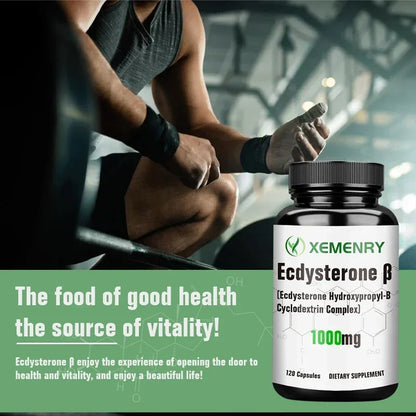 Ecdysterone Capsules - Build Muscle Mass, Promote Fat Burning and Metabolism, and Enhance Immunity Supplement