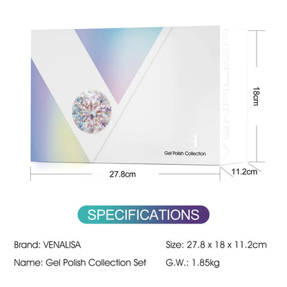 1Set VENALISA V6 Whole Set 10ml HEMA FreeTPO Free Vegan Nail Gel Polish Color Display Gel Varnish Nail Maincure Branded Suitcase